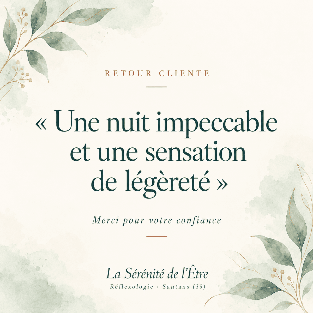Retour cliente le 07/10/2026